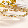 3Pcs Brass Round Beads Stretch Bracelets for Women WV3969-3
