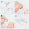 GOMAKERER 20Pairs 925 Sterling Silver Stud Earring Findings STER-GO0001-46-3