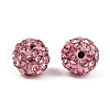 Polymer Clay Rhinestone Beads RB-H284-6MM-Half-223-3