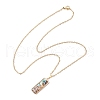 Natural Paua Shell Pendant Necklaces NJEW-JN05141-03-4