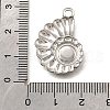304 Stainless Steel Pave Natural Paua Shell Pendants STAS-C122-21C-01P-3