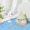 SUNNYCLUE 32Pcs 4 Colors Gradient Color Transparent Resin Pendants RESI-SC0003-31-4