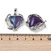 Natural Colorful Fluorite Pendants G-Q025-01P-03-2