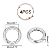 Unicraftale 4Pcs 304 Stainless Steel Spring Gate Rings STAS-UN0041-71-3
