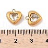 Ion Plating(IP) 304 Stainless Steel Micro Pave Cubic Zirconia Pendants STAS-S131-17G-04-3
