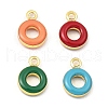 Brass Enamel Charms KK-K337-10G-1