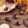 Spray Painted Wooden Acorn Box Jewelry Pendants FIND-WH0143-46-4