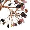 Mother's Day Natural Tourmaline Chips Money Tree Decorations DJEW-C016-01C-2