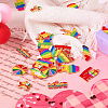  26Pcs 13 Styles Rainbow Color Pride Alloy Enamel Pendants ENAM-TA0001-88-5