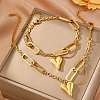 304 Stainless Steel Pendant Necklaces & Charms Bracelets Sets SJEW-Z003-04G-2