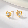 Valentine's Day S925 Sterling Silver Heart Stud Earrings ZD6067-1-2
