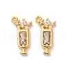Brass Micro Pave Cubic Zirconia Pendants KK-K382-28G-03-1