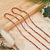 FIBLOOM 2 Strands Natural Red Rainbow Jasper Beads Strands G-FI0001-07-4