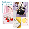 AHADERMAKER 4 Sets 2 Style Natural Gemstone Heart & Enamel Dog Brass Bell Pendant Decorations HJEW-GA0001-39-4
