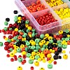 240Pcs Round & Flat Round Synthetic Turquoise Beads and 4 Styles Glass Seed Beads X1-DIY-LS0003-09-2