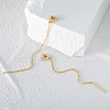 S925 Sterling Silver Hollow Heart Chain Tassel Ear Thread DS1880-1-6