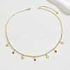 Elegant Ocean Style Brass Clear Cubic Zirconia Turtle Shell Pendant Bib Necklaces for Women Beach Wear RD4972-3