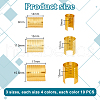   120Pcs 12 Styles Iron Folding Crimp Ends IFIN-PH0002-26-2