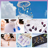   48Pcs 8 Colors Faceted Glass Pendants GLAA-PH0002-98-6