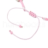 3Pcs 3 Colors Starfish & Conch Synthetic Turquoise Charm Bracelets BJEW-JB11521-5