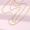 304 Stainless Steel Double Layer Link Chain Necklaces NJEW-R026-01G-03-2