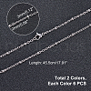 Unicraftale 304 Stainless Steel Satellite Chain Necklaces NJEW-UN0001-20-4