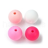 Round Food Grade Eco-Friendly Silicone Focal Beads SIL-F003-01F-2