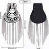 SUPERFINDINGS 2Pcs Fashionable Alloy Tassel Epaulettes DIY-FH0004-65-2