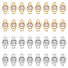 SUPERFINDINGS 32Pcs 2 Colors Eco-Friendly Rack Plating Brass Pave Clear Cubic Zirconia Connector Charms KK-FH0007-31-1