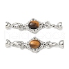 Brass Micro Pave Clear Cubic Zirconia Fold Over Clasps KK-U059-41P-01-1