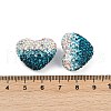 Gradient Color Heart Shaped Polymer Clay Rhinestone Beads CLAY-NH0002-03C-3