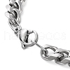 Non-Tarnish 304 Stainless Steel Cuban Link Chain Bracelet for Men Women BJEW-C048-02P-3