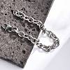 Tarnish Resistant 304 Stainless Steel Cable Chain Bracelets X-BJEW-I238-09P-3