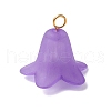 6Pcs Frosted Acrylic Flower Pendants PALLOY-JF03853-3