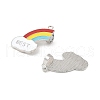 Alloy Colorful Enamel Split Pendants PALLOY-V006-05P-2