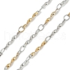 304 Stainless Steel Two Tone Twist Rectangle Link Chains CHS-Z005-01GP-2
