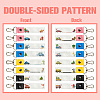 PU Leather & Cotton Name Marker Keychain AJEW-WH0514-007-3