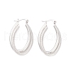 Chunky Textured Huggie Hoop Earrings for Women EJEW-A064-15P-RS-2