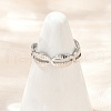 Brass Adjustable Cuff Rings for Women RJEW-B132-02A-P-1