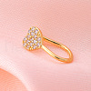 Brass Micro Pave Clear Cubic Zirconia Clip on Nose Rings WG43D72-12-1
