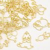 Olycraft 20Pcs 10 Style Alloy Open Back Bezel Big Pendants FIND-OC0001-57-4