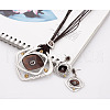 Rhombus Alloy Enamel Stud Earrings & Pendant Necklaces Sets FS-WGC3B96-05-1