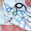 Aluminum Pendant Necklaces NJEW-NB00006-4