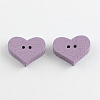 2-Hole Dyed Wooden Buttons BUTT-R032-034-2