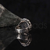 Oval Natural Dyed & Heated Black Agate Finger Rings PW-WG03CB0-01-4