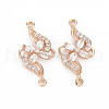 Rack Plating Brass Micro Pave Clear Cubic Zirconia Pendants KK-T060-23-RS-2