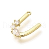 Brass Micro Pave Cubic Zirconia Pendants KK-M310-01G-21-2