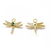 Brass Micro Pave Cubic Zirconia Pendants ZIRC-H102-05A-G-2
