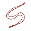 Braided Waxed Cord Empty Macrame Pouch Slider Necklace Making FIND-C061-01I-3