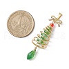 Christmas Theme Copper Wired Glass Pendants PALLOY-JF02860-2